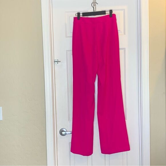 Zara Pink High Rise Wide Leg Trouser Pants Size XS Inseam 34” - Picture 2 of 10